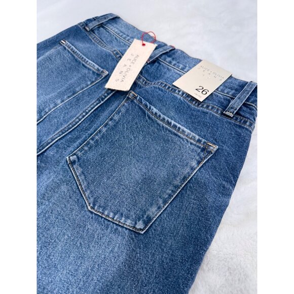 New Alice & Olivia Jeans Women's Size 26 TRISH MID RISE BAGGY JEAN brooklyn blue - Picture 12 of 15